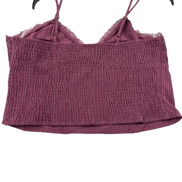 No Boundaries Women Set Plum Wine Woven Bustier Top & Skirt Size XL 16-18 NWT - Picture 5 of 11